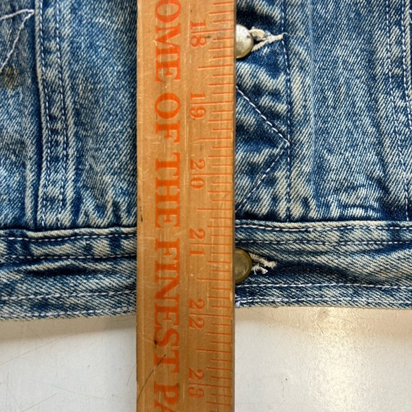 Vintage 80s stonewashed denim jacket, 100% cotton, used good condition - Picture 7 of 7
